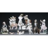 Thirteen Lladro figures and other subjects, various sizes, printed mark ConditionAs a lot in good