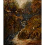 Reverend William Horner (1752-1833; Exhibited 1808-1820) â€“ Stock Ghyll Force Ambleside, with old