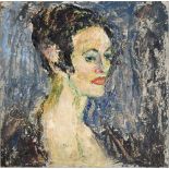 Tony Deeming (20th / 21st c) - Head of a Woman, oil on board, 40 x 40cm ConditionGood condition