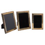 Three Elizabeth II silver photograph frames, 21.5 x 15cm and smaller, by Carrs of Sheffield Ltd,