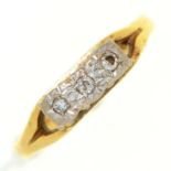 A diamond ring, illusion set in 18ct gold, Birmingham 1968, 3.7g, size K ConditionGood condition