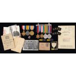 WWI, group of three 1914 Star, British War Medal and Victory Medal 23089 Spr W C Allen RE and the