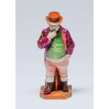 A Royal Worcester figure of John Bull, 1901, designed by James Hadley, in green waistcoat, pink