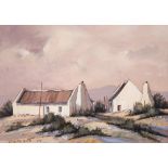 Dallas Smith (1969 - ) - Houses near Cape Town, signed, oil on board, 20 x 28cm ConditionGood