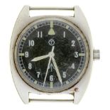 A British Military Issue wristwatch, case back marked Broad Arrow 6BB-6645 99-5238290 1555/76