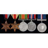 1939-1945 Star, Africa Star, Defence Medal and Royal Airforce Certificate of Service and Discharge