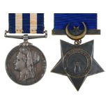 Egypt Medal 1882, 23026 Gunr W Allen 5/L.Bde Lon Div RA and Khedive's Star 1882 Condition