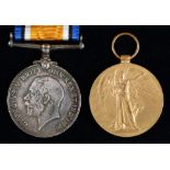 WWI pair, British War Medal and Victory Medal 20844 Cpl L J Cook Glouc R Condition