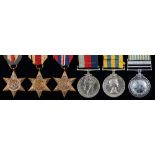 1939-1945 Star, Africa Star, France and Germany Star, War Medal, Korea Medal and UN Korea Medal (
