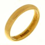 A 22ct gold wedding ring, Birmingham 1902, 4.8g, size M ConditionLight wear