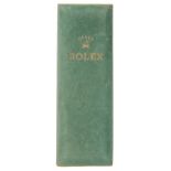 A Rolex green cloth covered wristwatch box, 14cm l ConditionGood condition with only slight wear