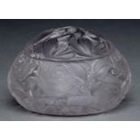 'Dinard'. A Lalique frosted glass box and cover, 78mm h, engraved R LALIQUE FRANCE No 78