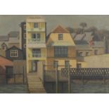 Alan Stenhouse Gourley ROI (1909-1991) - The Dolphin Steps, signed, oil on canvas, 42.5 x 58.5cm