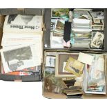Miscellaneous postcards and photographs, late 19th c and later, a collection of bookmarks, etc (3