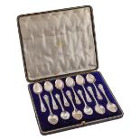 A set of ten Edwardian silver teaspoons, by Elkington & Co Ltd, Birmingham 1906, 7ozs 9dwts and