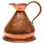 A Victorian copper haystack measure,  stamped 4 GALLON, 45cm h Condition evident from image,