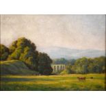 George Skelton (1855-1932) - Bolton Abbey, signed, signed again, inscribed with the title, price,