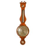 A Victorian mahogany and line inlaid barometer, A Pagani Warranted Nottingham,  with mercury