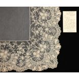 A Brussels point de gaze lace edging, late 19th c, 14 x 150cm and two further pieces of the same cut