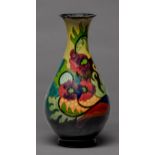 A Gouda art pottery vase, early 20th c, of baluster form, decorated with stylised flowers, 32cm h,