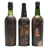 Delaforce Sons & Co vintage port, 1966, partial wax capsule, label poor, two other bottles of