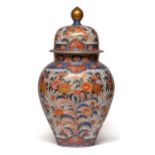 A Japanese Imari jar and cover, early 20th c, 58cm h Knop broken off and re-attached with metal pin