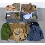 Miscellaneous clothing, mostly reproduction used by the later owner when attending re-enactment