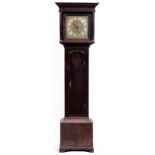 An English oak eight day longcase clock, Joshua Alsop East Smithfield, early 18th c, the 12" brass