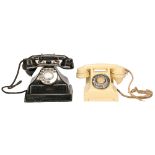 A 300 Series ivory plastic table telephone, Siemens Brothers & Co Ltd, Pat 328926 and 9/30 and an