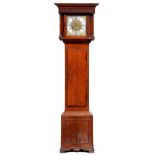 An English oak thirty hour longcase clock, Will Snow, c1770, the 11" engraved brass dial with
