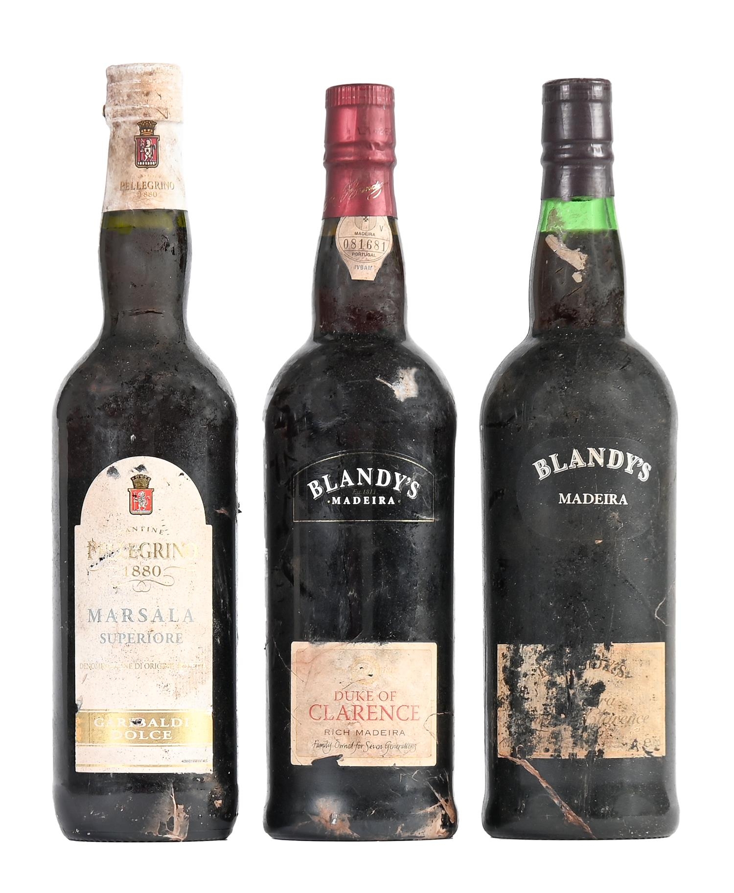 Blandy's Duke of Clarence Rich Madeira, one bottle, branded foil capsule, label fair, level good,