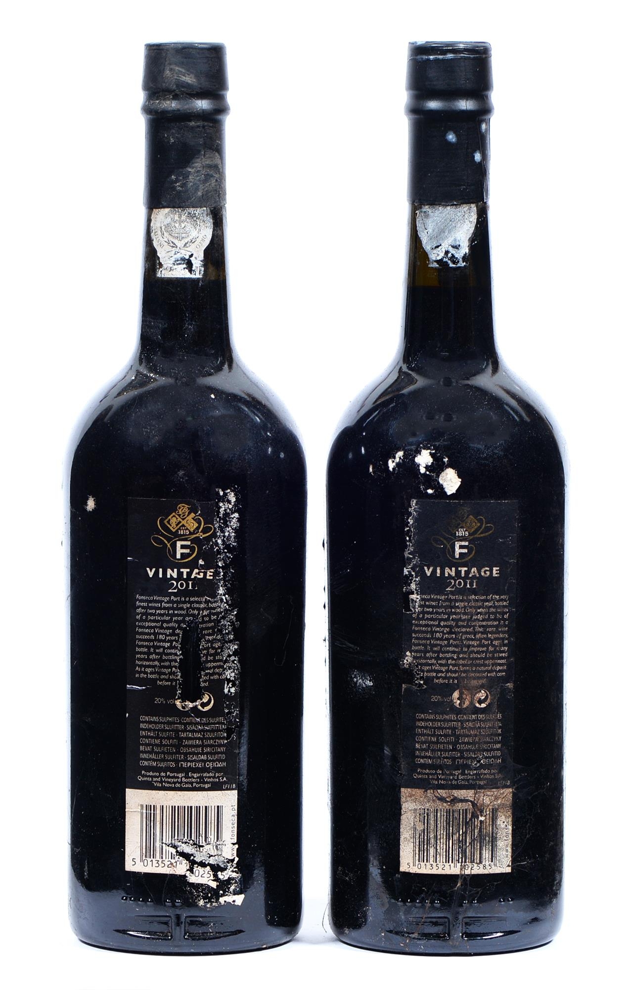Fonseca Vintage Port, 2011, two bottles, branded foil capsules, labels poor, levels good - Bild 2 aus 2