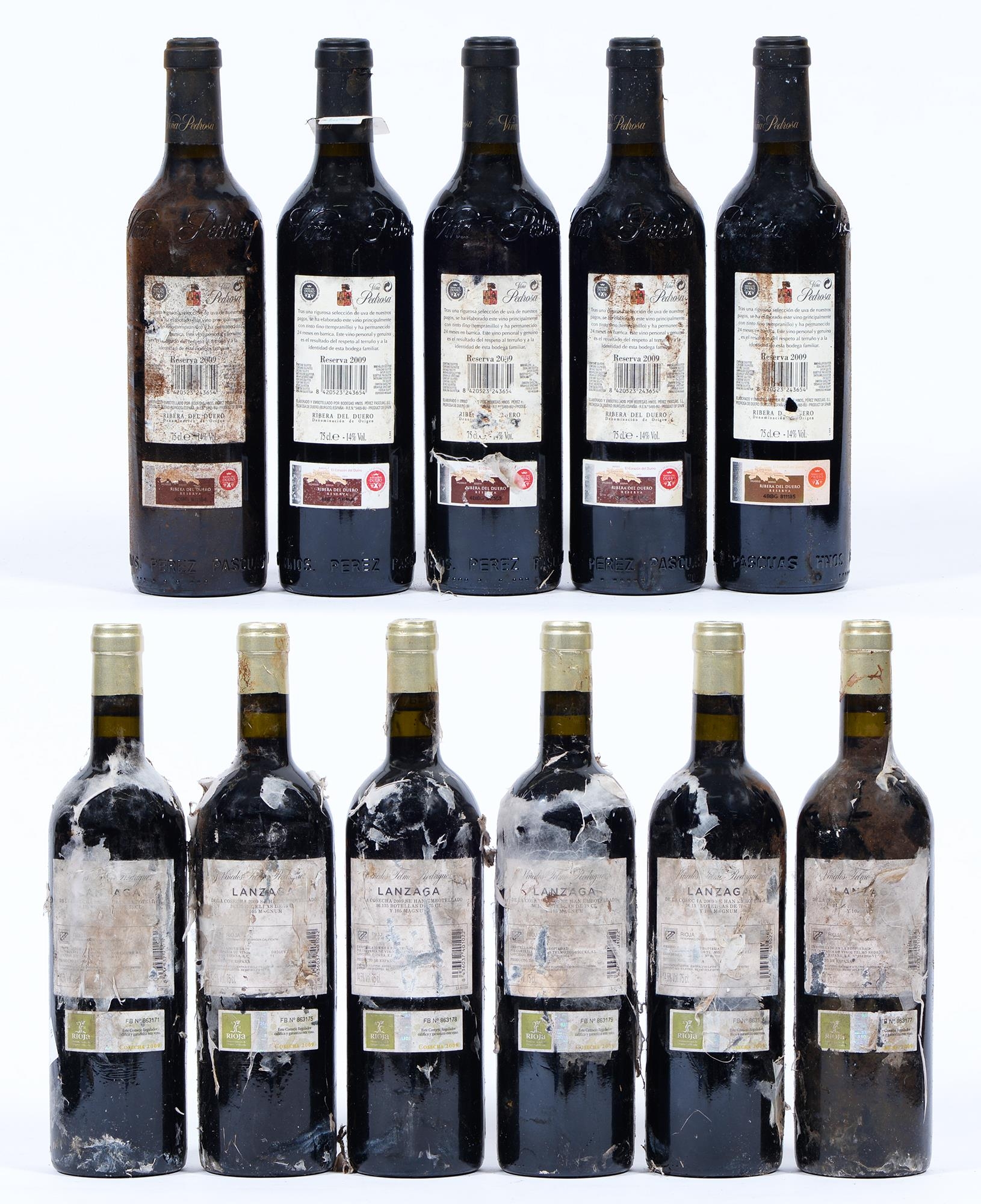 Lanzaga Rioja, 2009, six bottles, Pedrosa Reserva 2009, four bottles, levels good (10) - Bild 2 aus 2