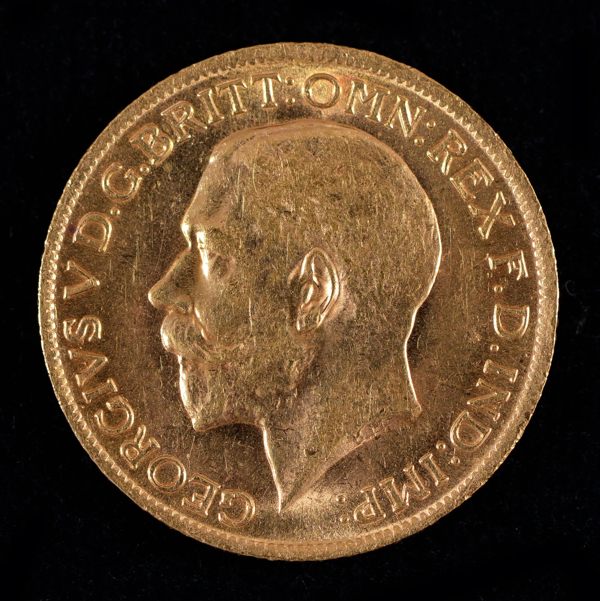 Gold coin. Sovereign 1914