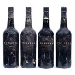 Fonseca Vintage Port, 1997, four bottles, branded foil capsules, labels poor, levels good