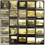 Magic lantern slides and glass negatives. United Kingdom and Europe, mainly Derbyshire and Scotland,