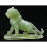 A Chinese jade carving of a tiger, 10cm h Good condition