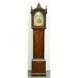 A George III eight day mahogany longcase clock, John Wise, London, with ring winding squares and