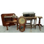 A Victorian rosewood-grained trunk dial wall clock, 'London Regulator', British United Clock Co Ltd,