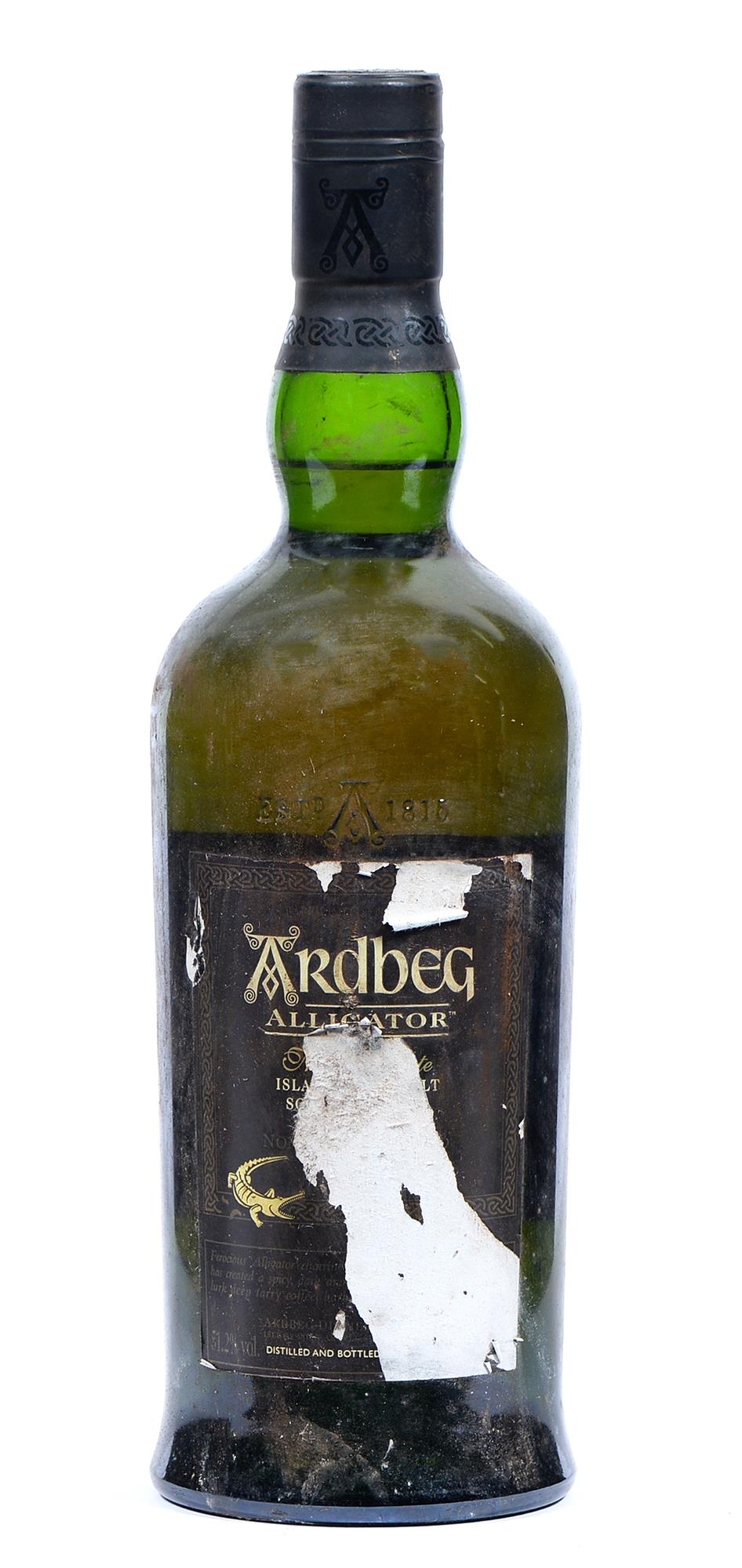 Ardbeg "Alligator" Single Malt Scotch Whisky, 70cl, 51.2%, foil capsule, label poor, level good