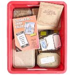 A collection of cigarette cards, various manufacturers, mainly sorted into sets in tins or in albums