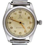 A Rolex Tudor stainless steel gentleman's wristwatch, Oyster, marked on winding crown Patent Oyster,