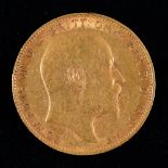 Gold coin. Sovereign 1909