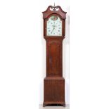 An English oak thirty hour longcase clock, Jno Hudson Nottingham, early 19th c, the breakarched dial