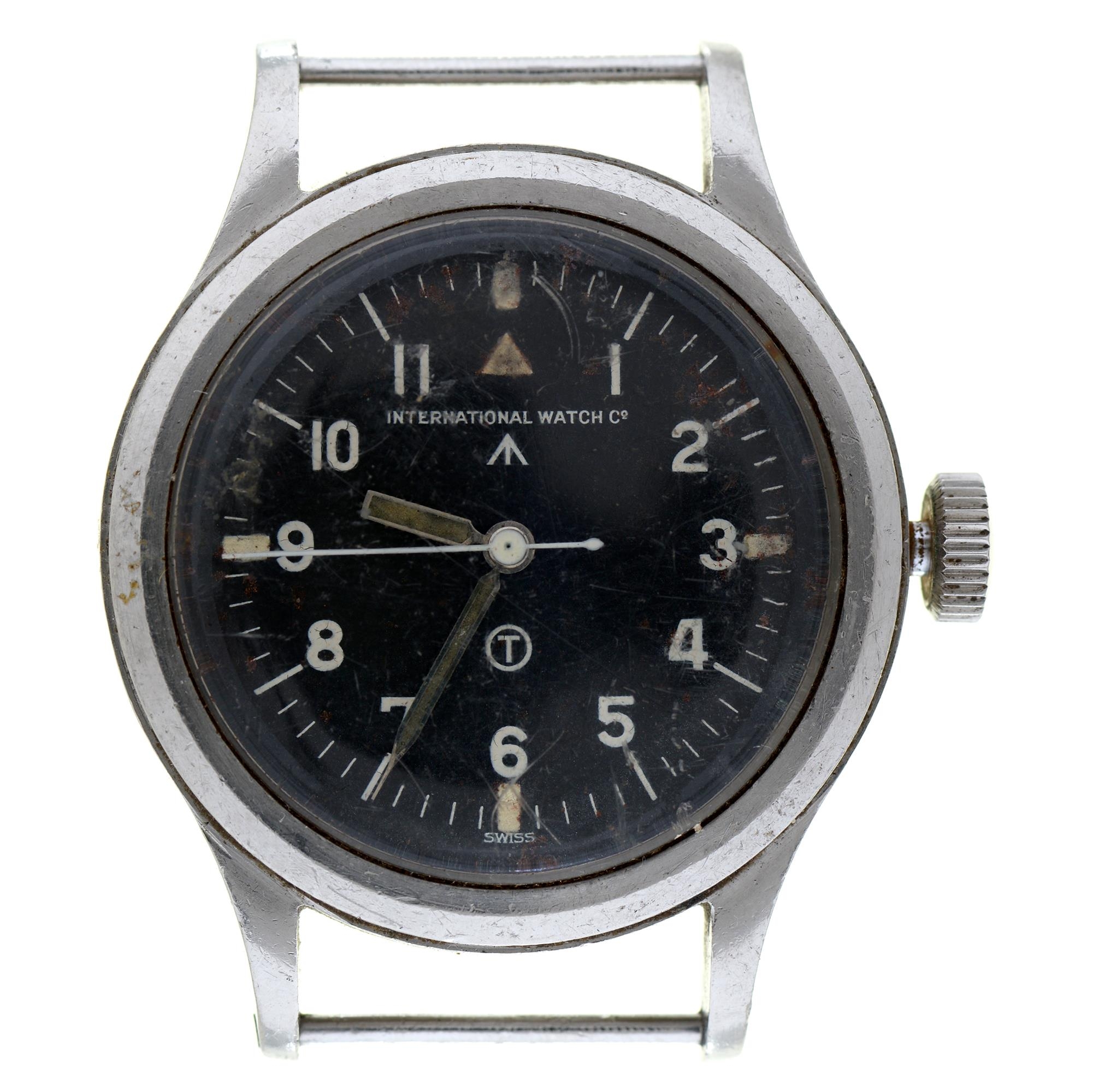 A British Military Issue International Watch Co wristwatch, case back marked Broad Arrow 6B/346