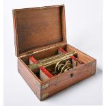 Scientific instruments. An English brass level, J A Reynolds & Co Ltd Birmingham, early 20th c,