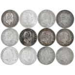 World Silver Crowns, 19th century, Italy, 1869-1877, mostly Fine (12)