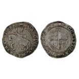 English Hammered Silver, Charles I, Halfcrown, mm tun, large somewhat irregular flan, 14.7gm, good