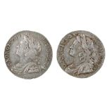 George II, Shillings, 1728; 1736, both VF (2)