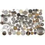 Silver Coin Jewellery, silver bonbon dish, etc, mostly sterling silver (1.09kg)